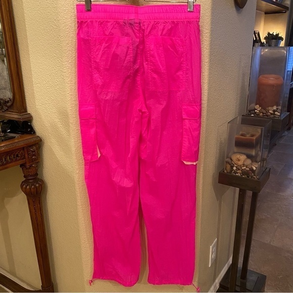 SOLD!! NWT~STUSSY Hot Pink Barbie Aydin Nylon Crinkle Hoodie and Pants Set Small - Picture 7 of 12
